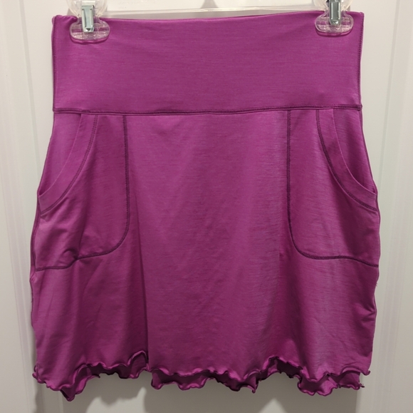 PETER MILLAR skort Ruffles tennis Purple Women's Size X-small Running Pockets - Picture 5 of 6